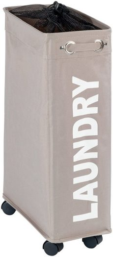 WENKO Corno — für schmale Nischen — 18,5 × 40 × 60 cm · 43 l · taupe · Rollen